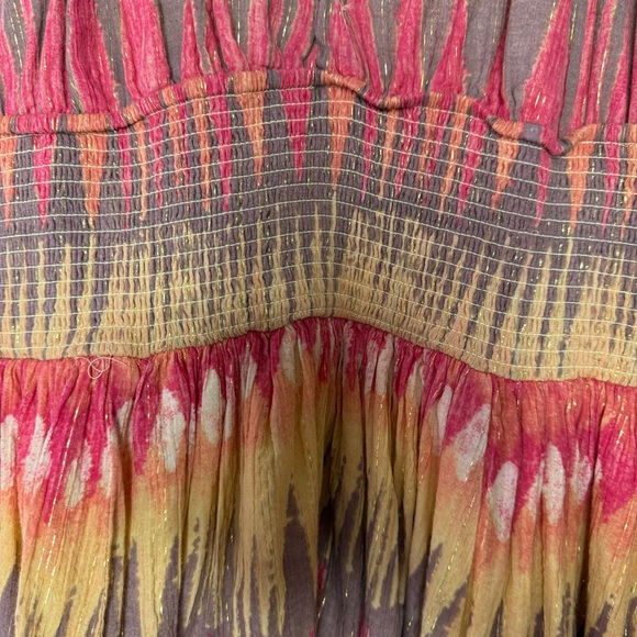 Free people dress Indian summer sunset π
shimmer gold orange yellow red - Picture 8 of 10